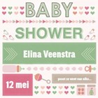 baby shower kaart met baby spullen